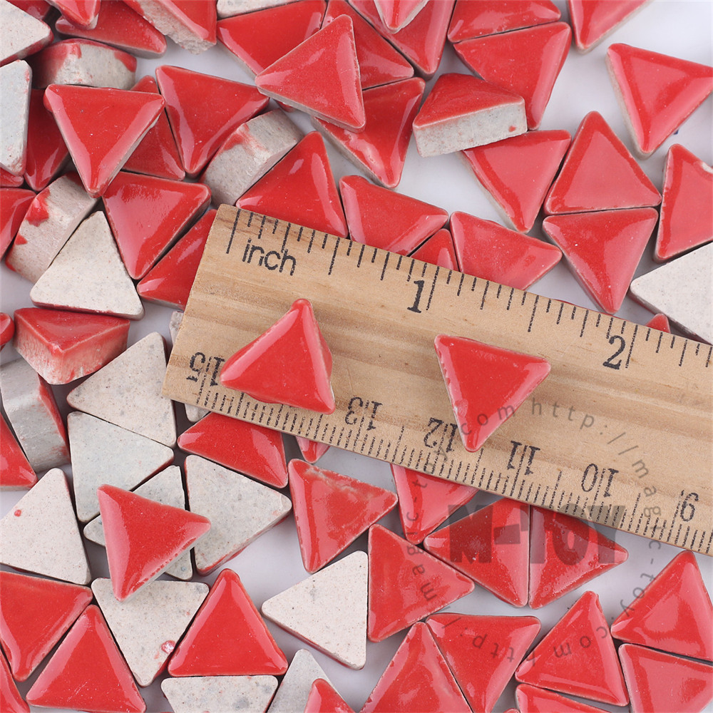 Red Triangle Shape Ceramic Mosaic 15CJG905