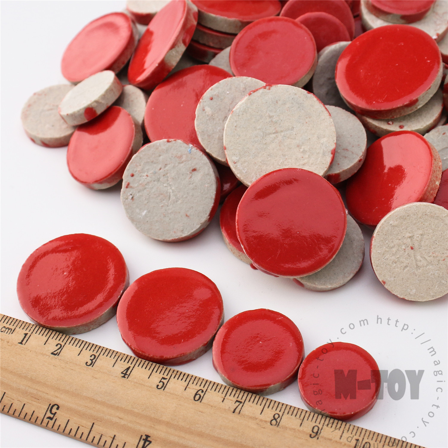 Red Round Shape Ceramic Mosaic CRG905