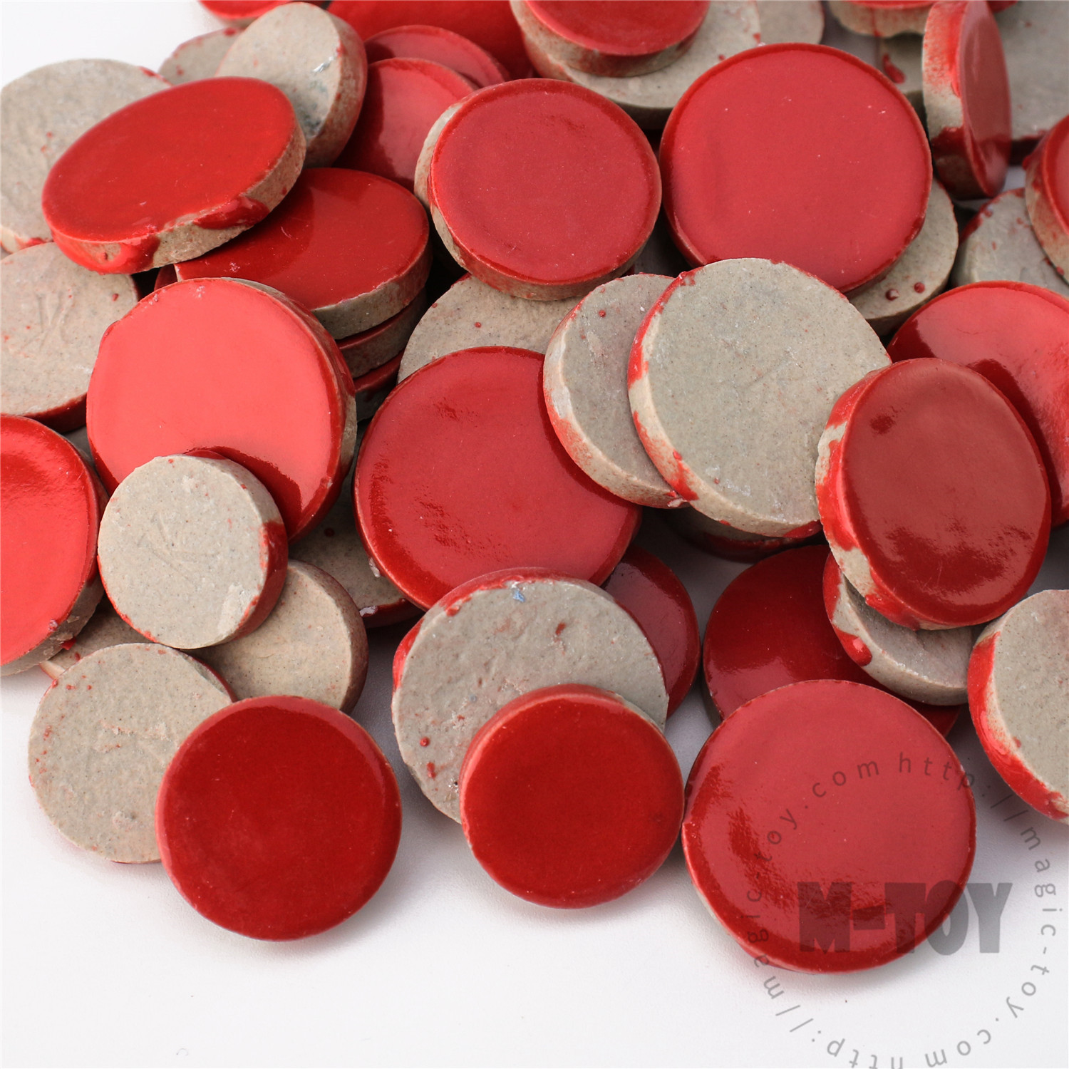 Red Round Shape Ceramic Mosaic CRG905