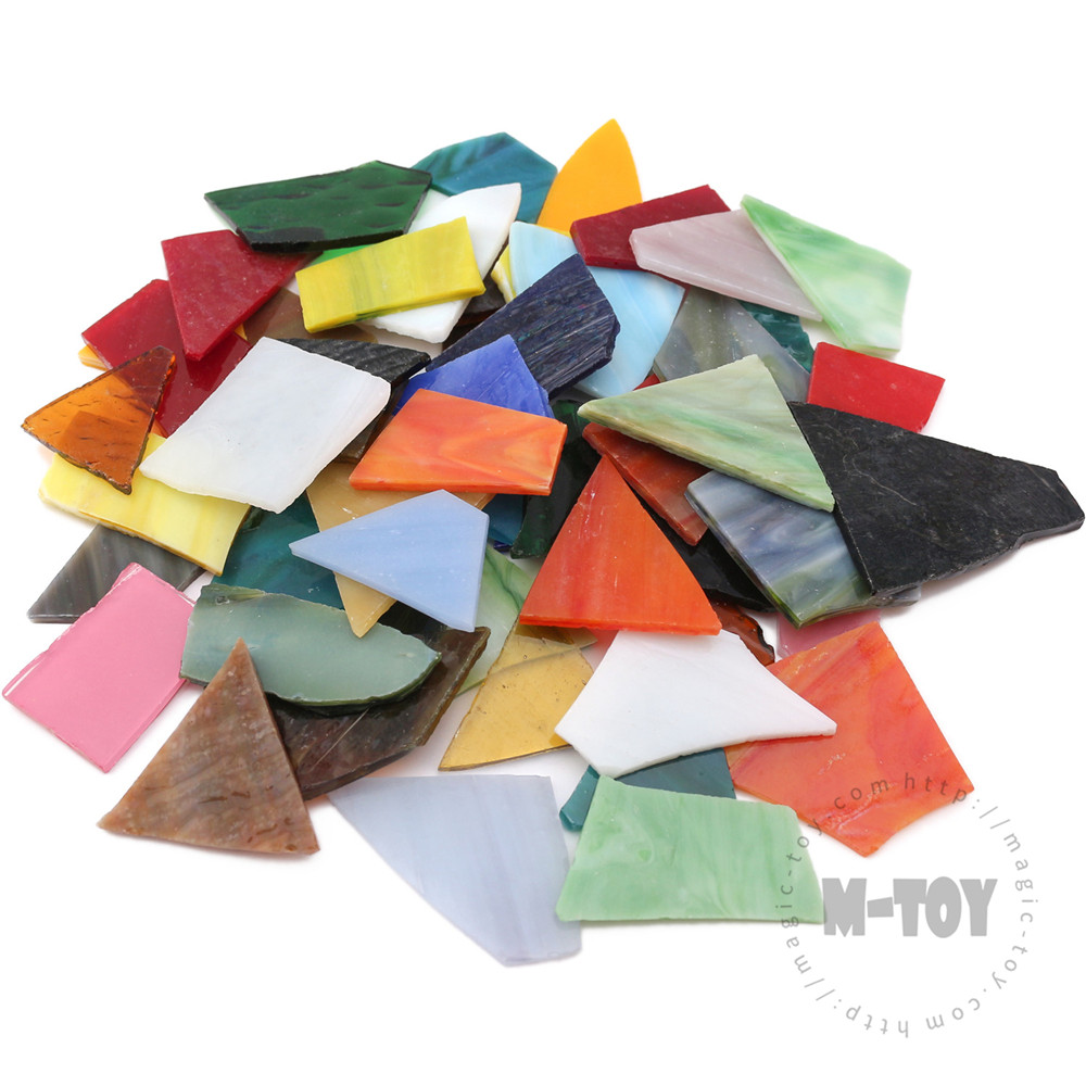 Assorted Color Irregular Opaque Stained Glass Mosaic IR-OG1001