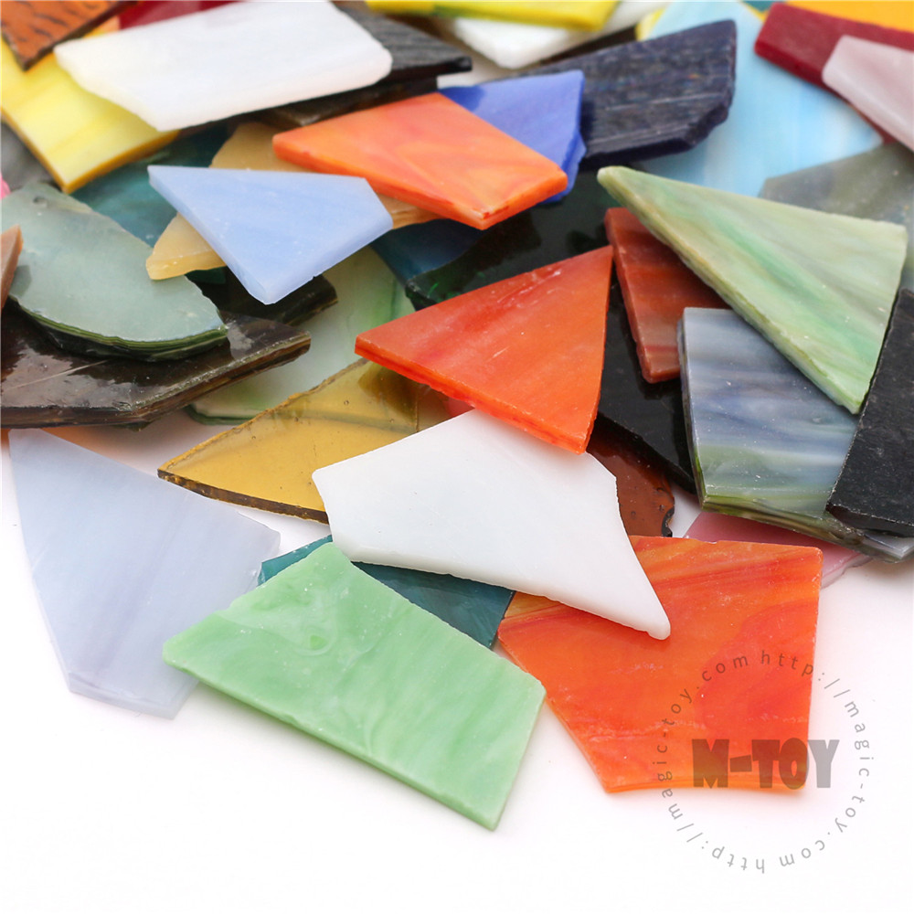 Assorted Color Irregular Opaque Stained Glass Mosaic IR-OG1001