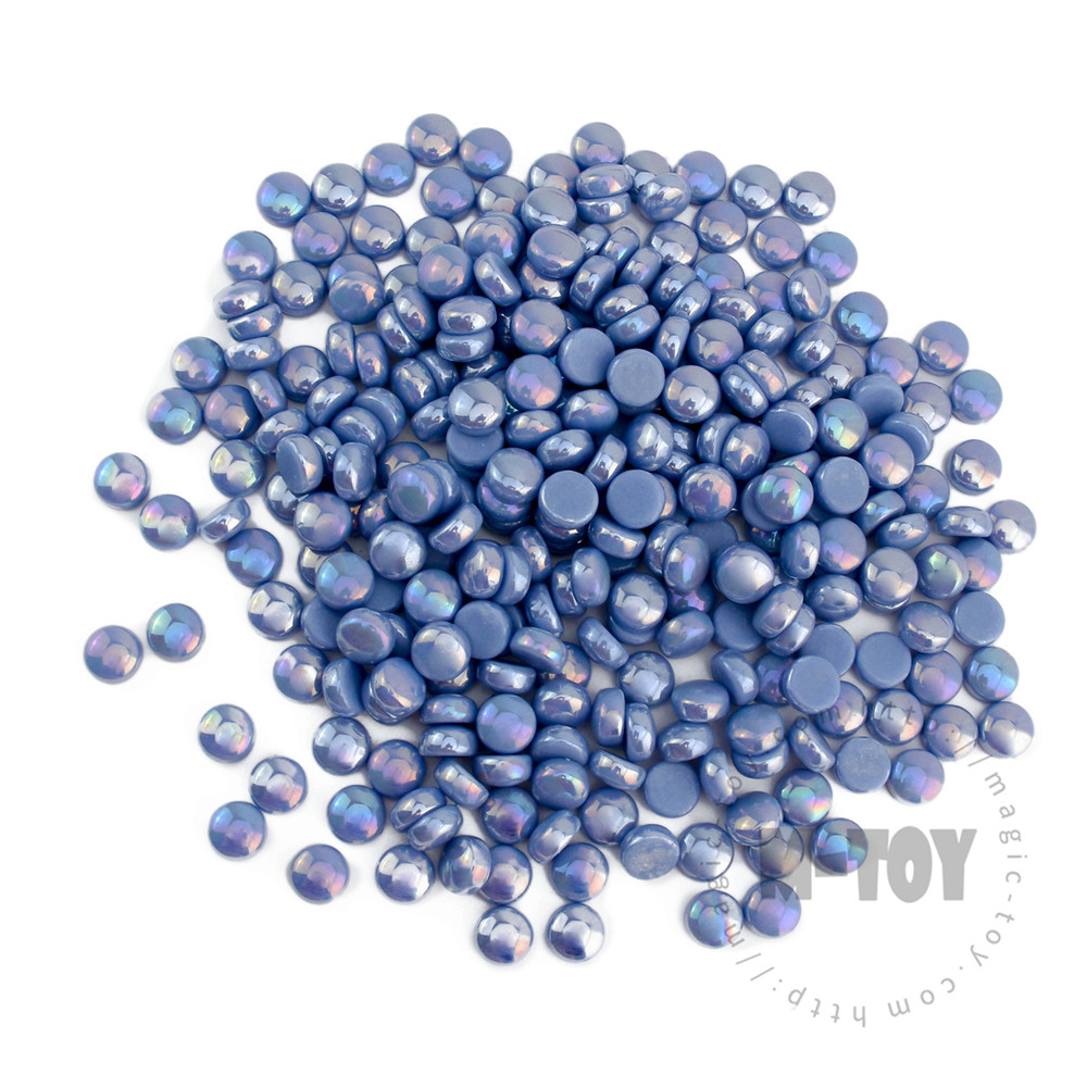 Blue Iridescent Round Glass Mosaic SRL03