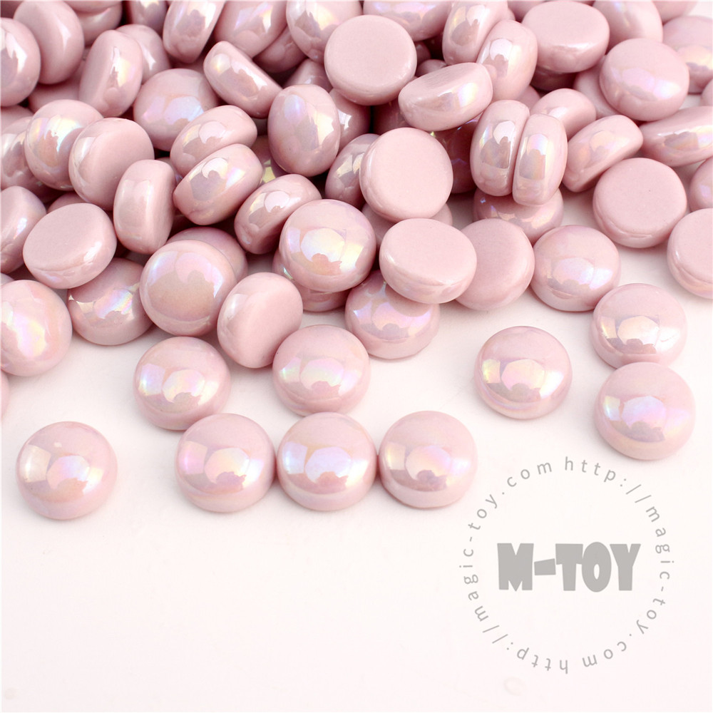 Pink Iridescent Round Glass Mosaic SRL68