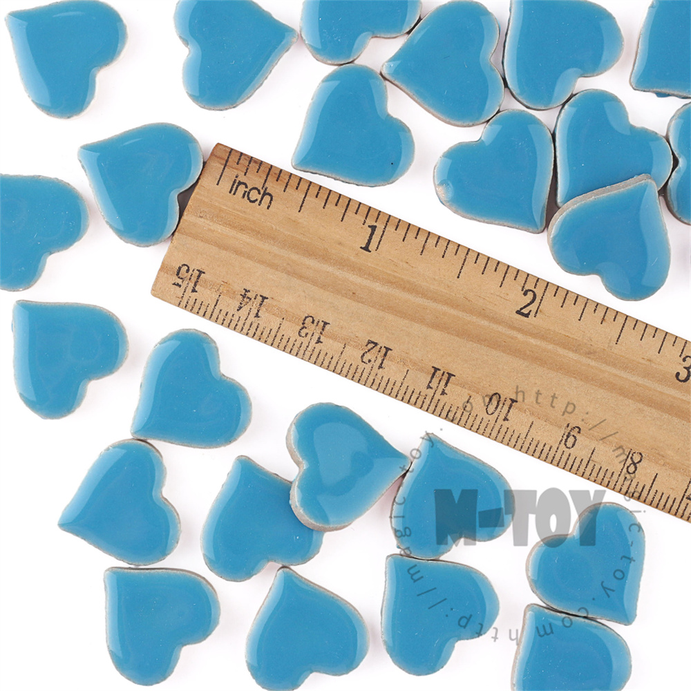 Blue Heart Shape Ceramic Mosaic CXG171