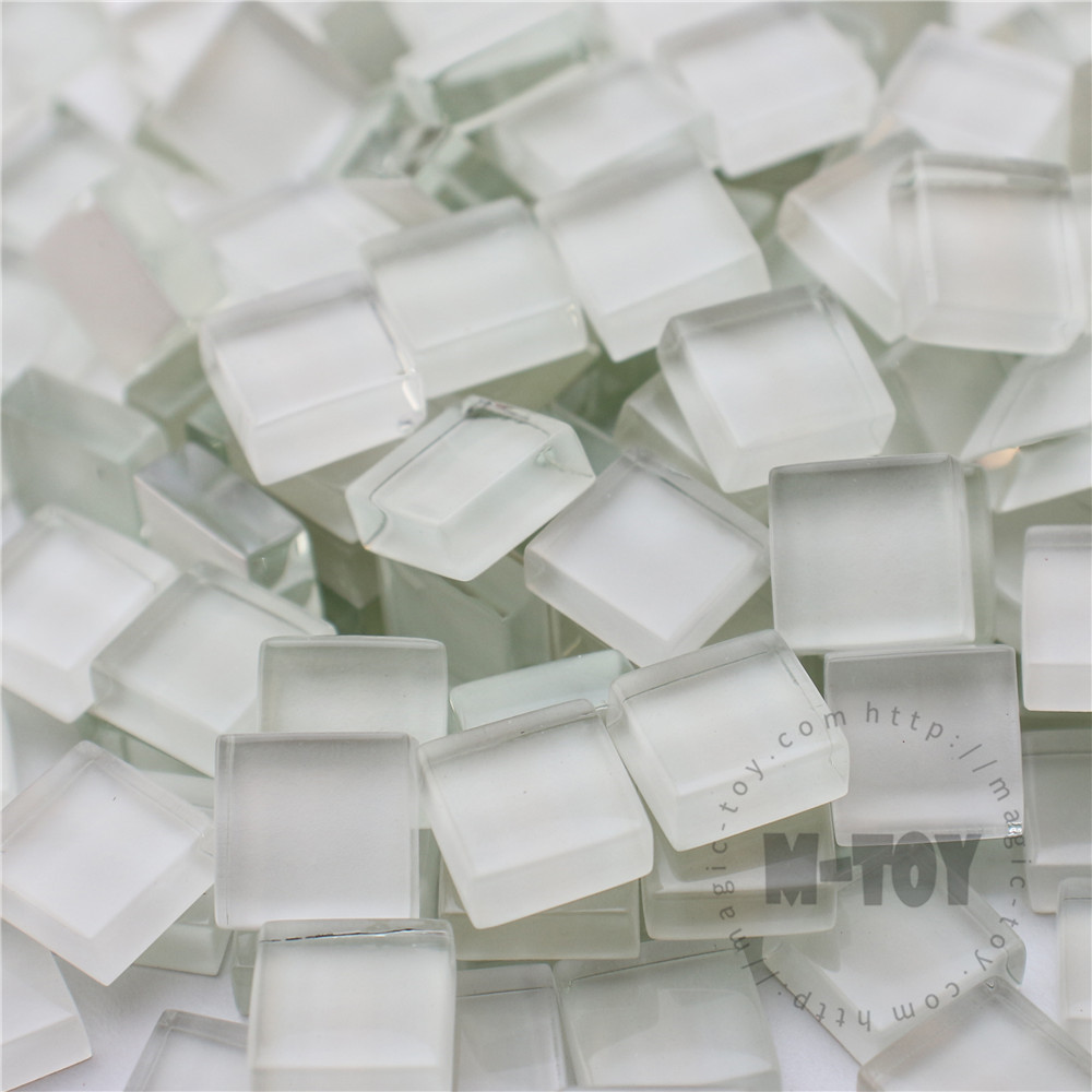 White Square Crystal Glass Mosaic 10-CC100