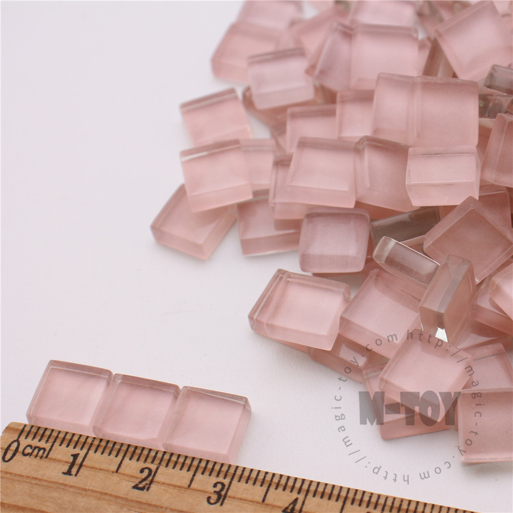 Pink Square Crystal Glass Mosaic 10-CC501