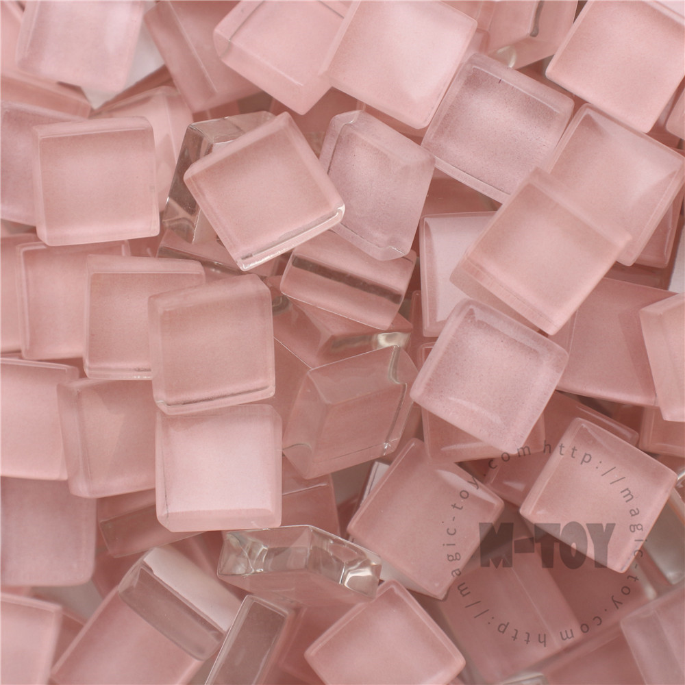 Pink Square Crystal Glass Mosaic 10-CC501