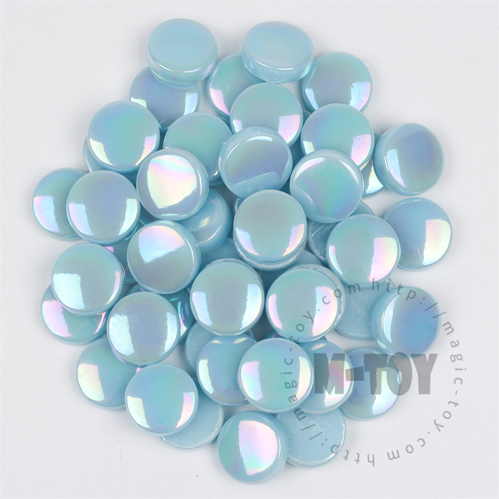 Blue Iridescent Round Glass Mosaic 20SRL08