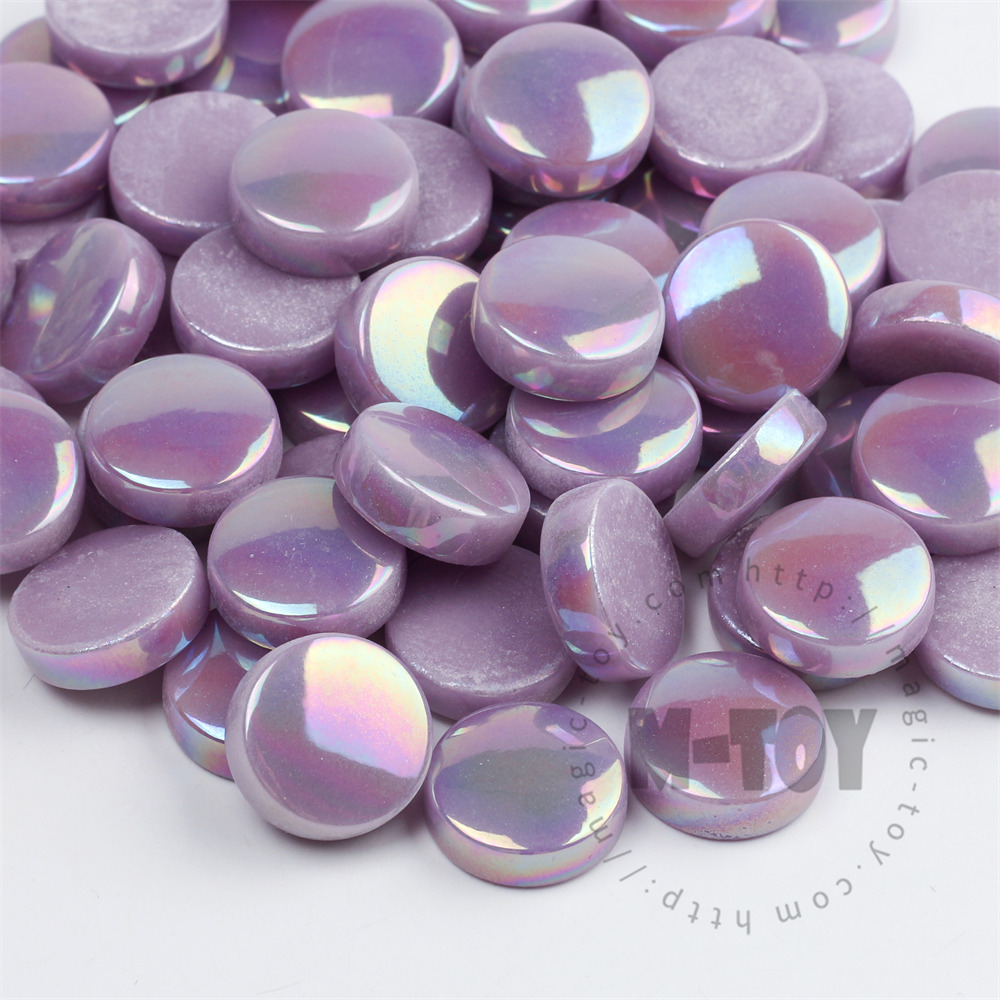 Purple Iridescent Round Glass Mosaic 20SRL62