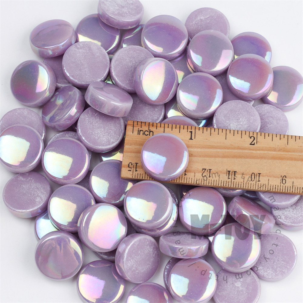 Purple Iridescent Round Glass Mosaic 20SRL62