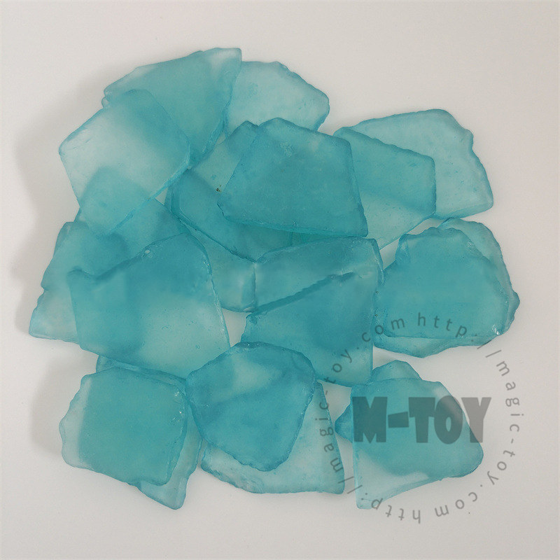 Teal Color Irregular Sea Glass CD-HR704-M