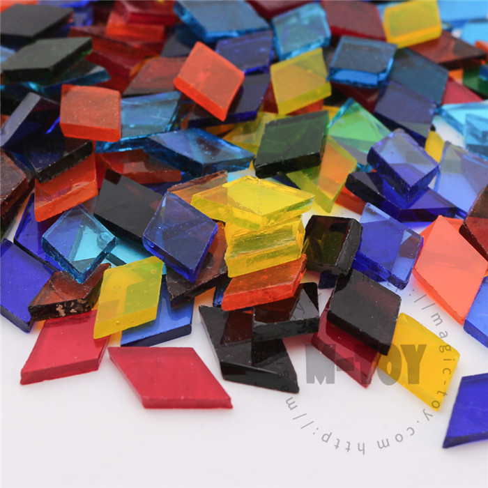 Assorted Color Diamond Transparent Stained Glass Mosaic 11TLG1001