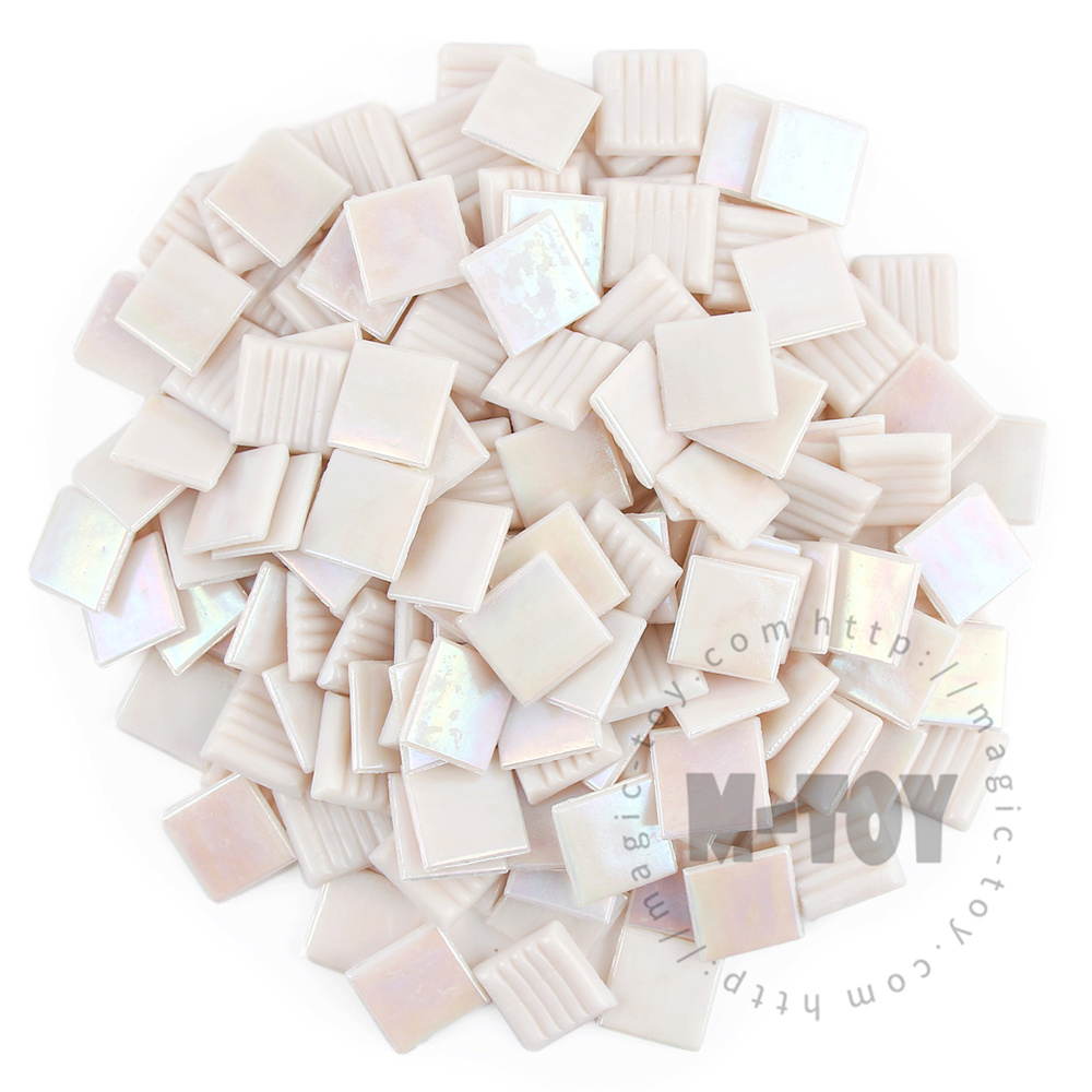 Pink Iridescent Square Hot-melting Glass Mosaic 20PSI401