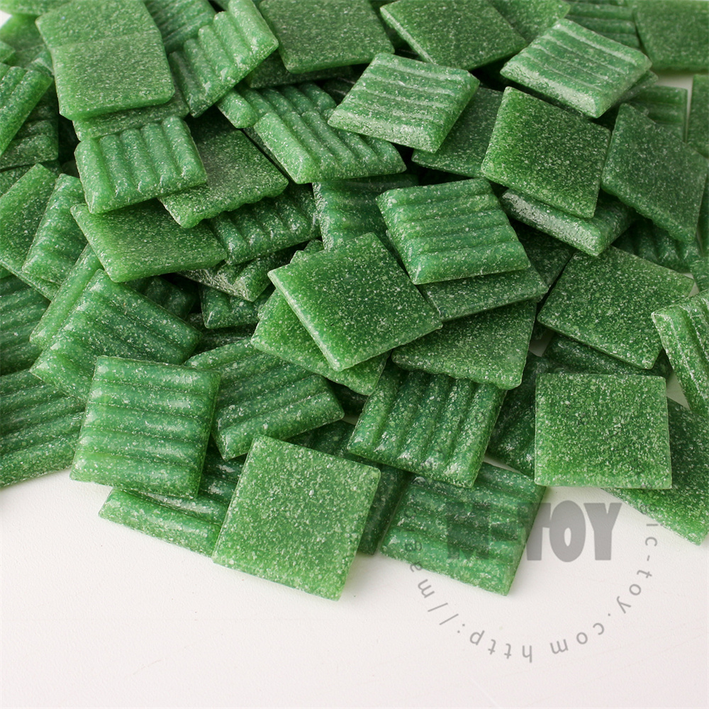 Green Square Vitreous Hot-melting Glass Mosaic 20ASM603