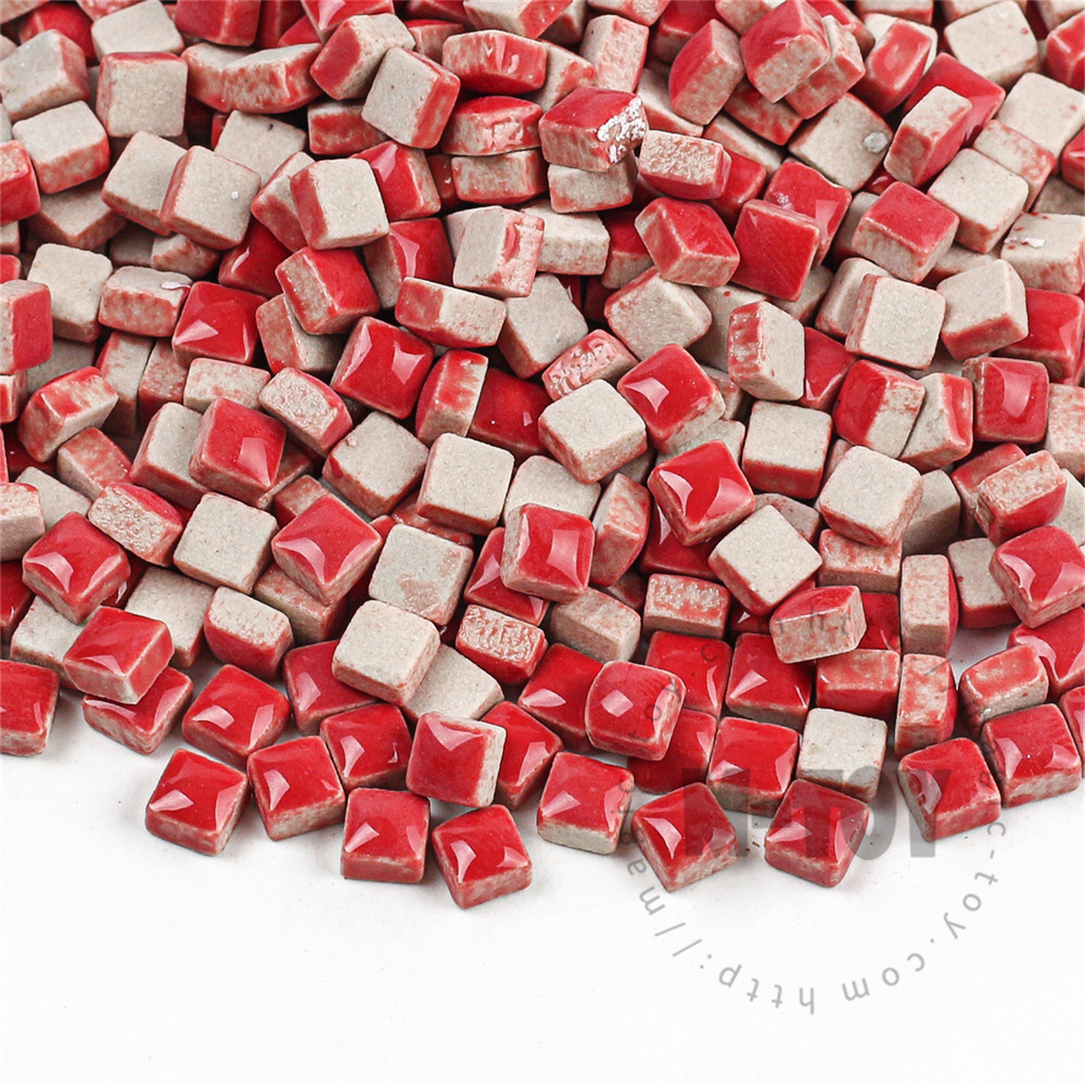 Red Mini Square Ceramic Mosaic 5-H4