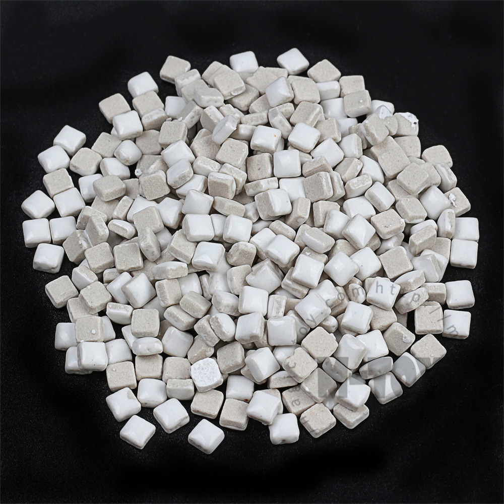 White Mini Square Ceramic Mosaic 5-H3