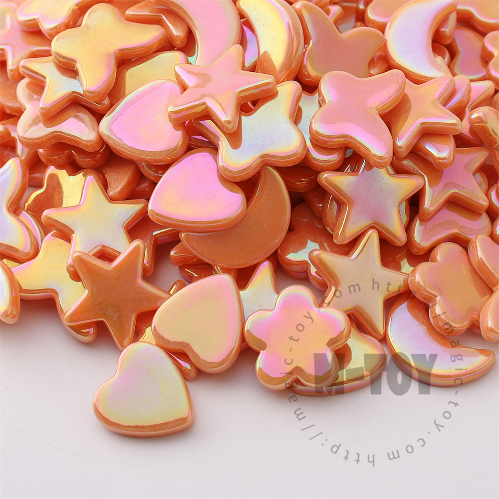 Iridescent Orange Charms Glass Mosaic MU-SSL18