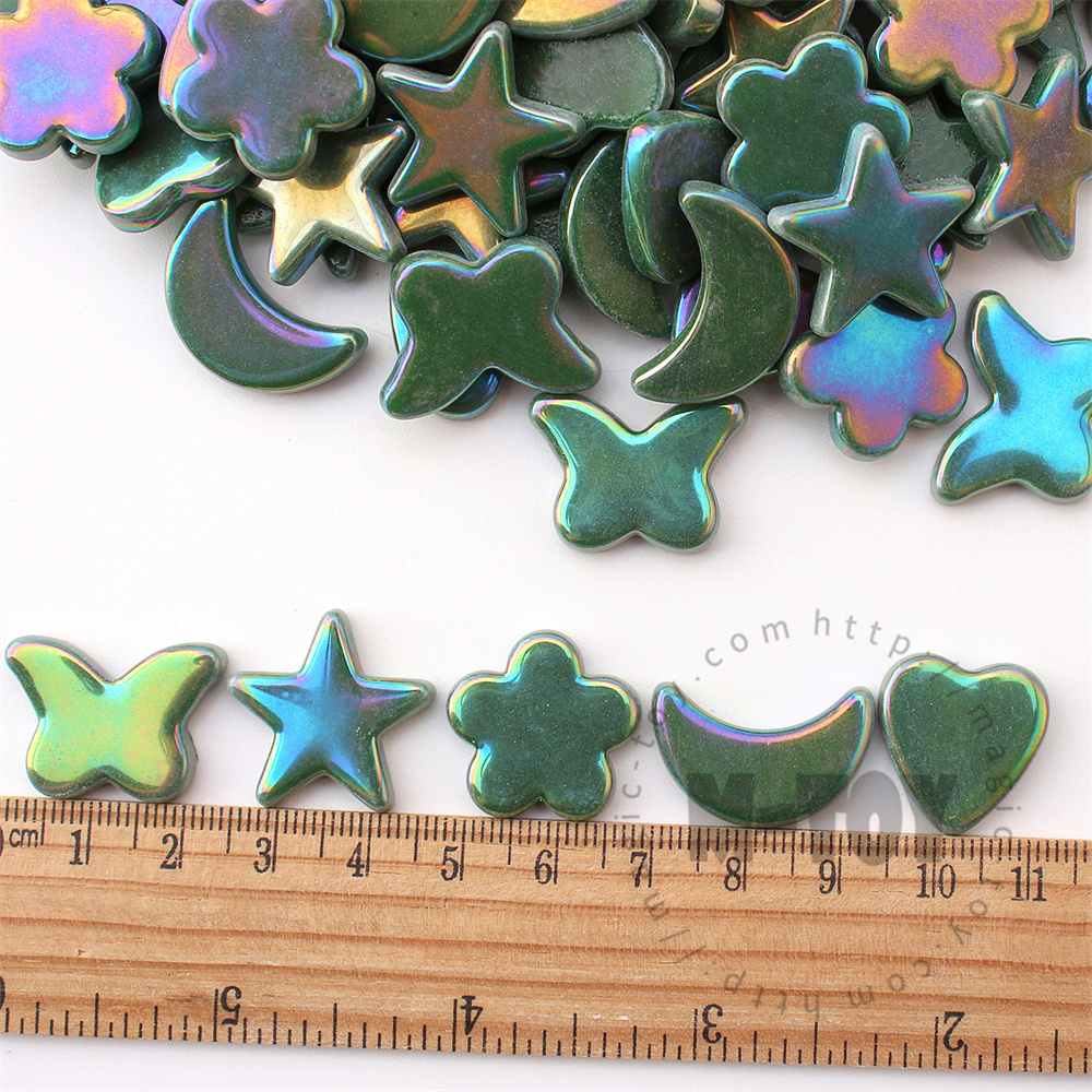 Iridescent Green Charms Glass Mosaic MU-SSL44