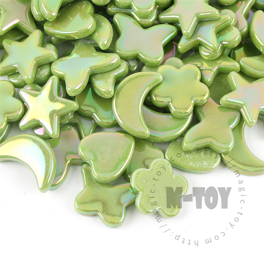 Iridescent Green Charms Glass Mosaic MU-SSL47