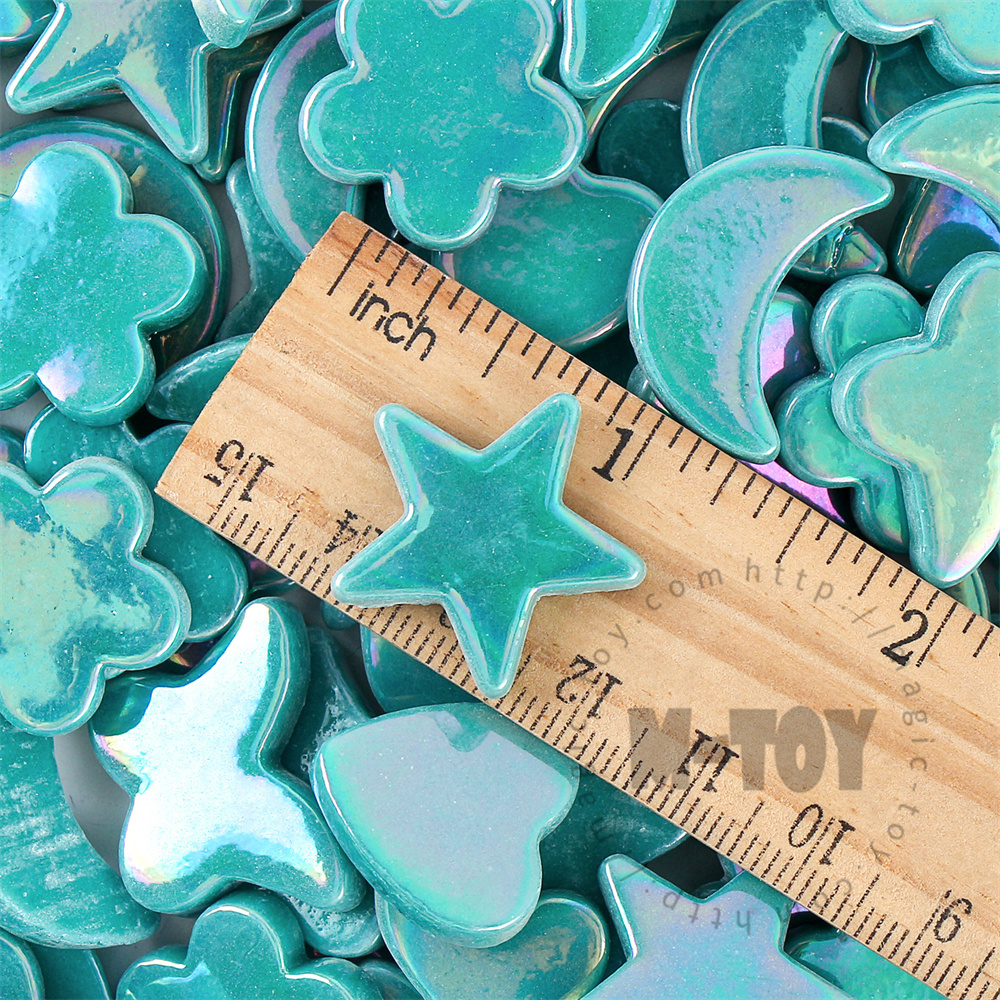 Iridescent Turquoise Charms Glass Mosaic MU-SSL54