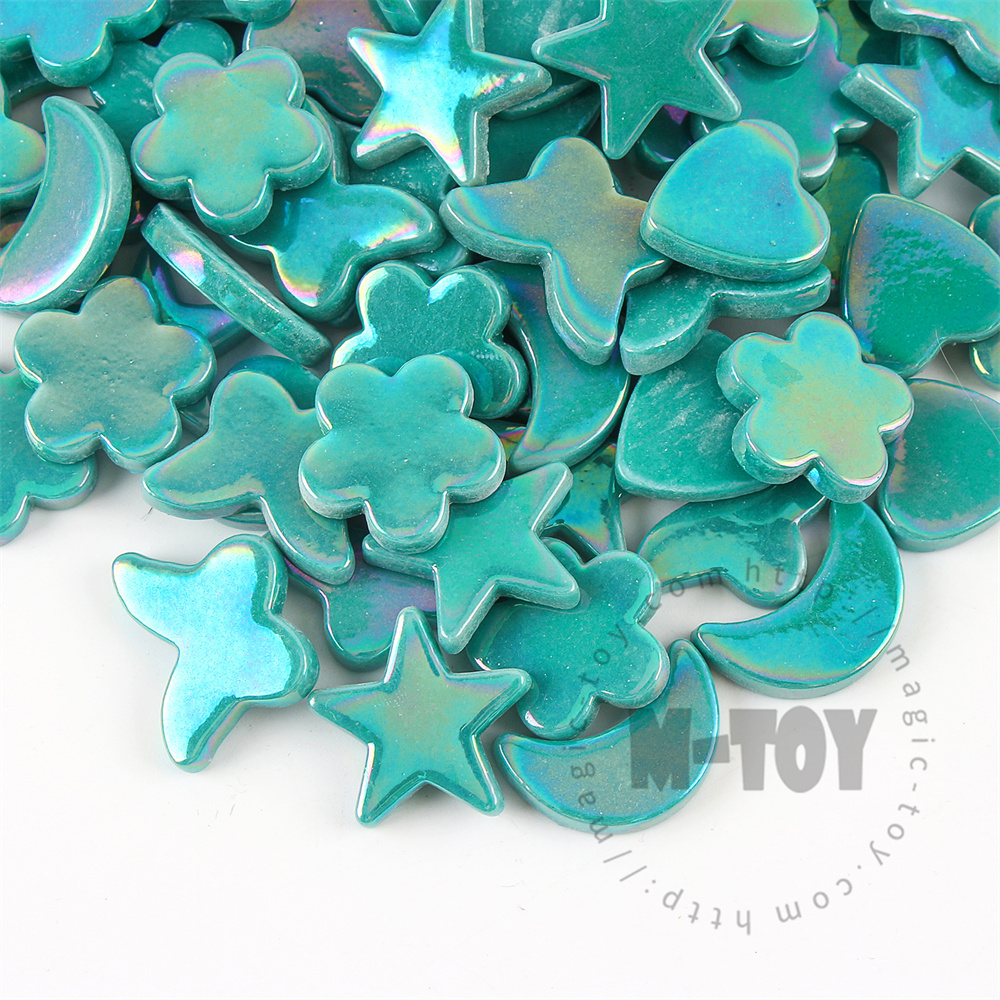 Iridescent Turquoise Charms Glass Mosaic MU-SSL54