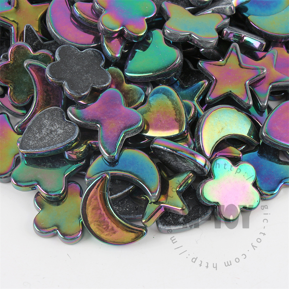 Iridescent Black Charms Glass Mosaic MU-SSL56