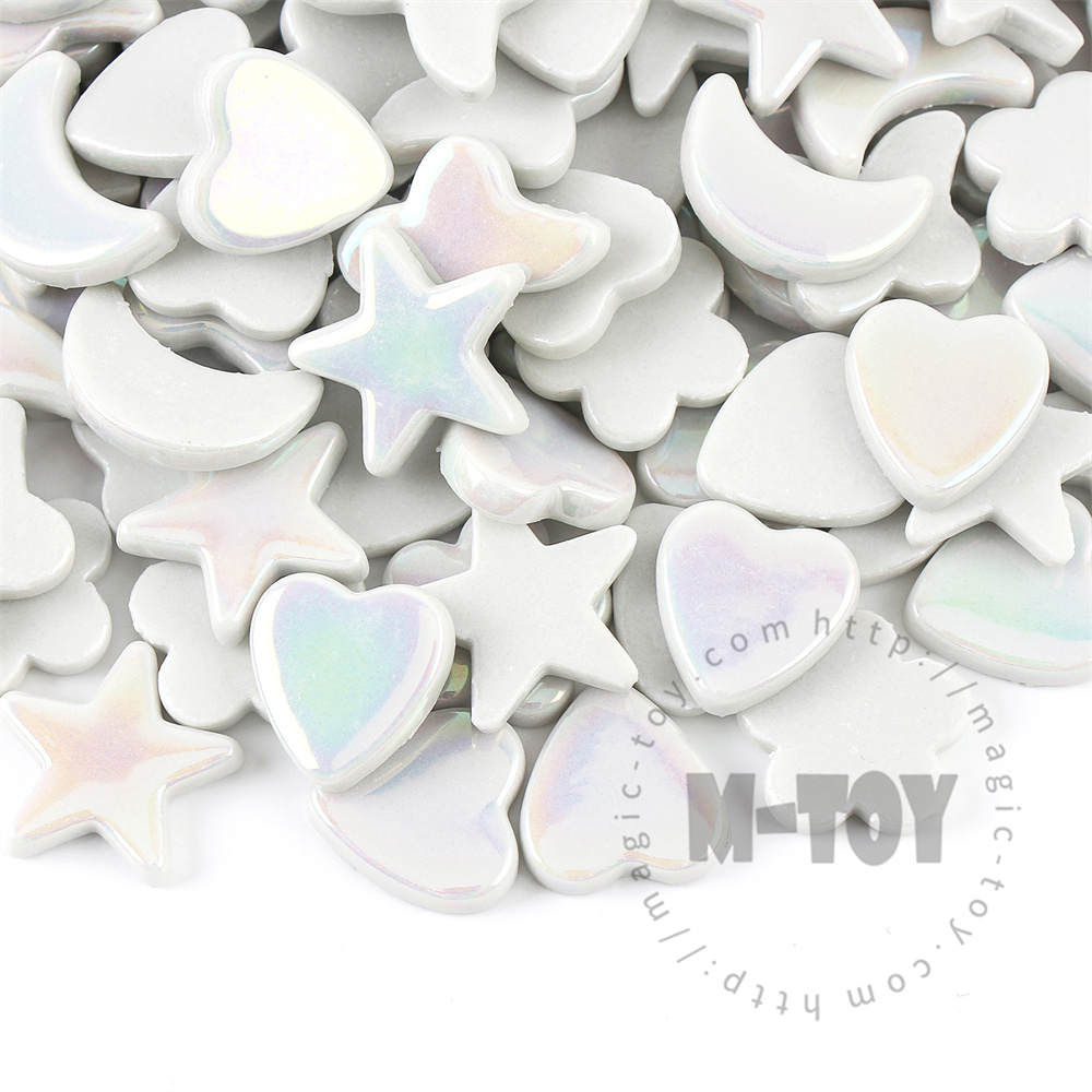 Iridescent White Charms Glass Mosaic MU-SSL100