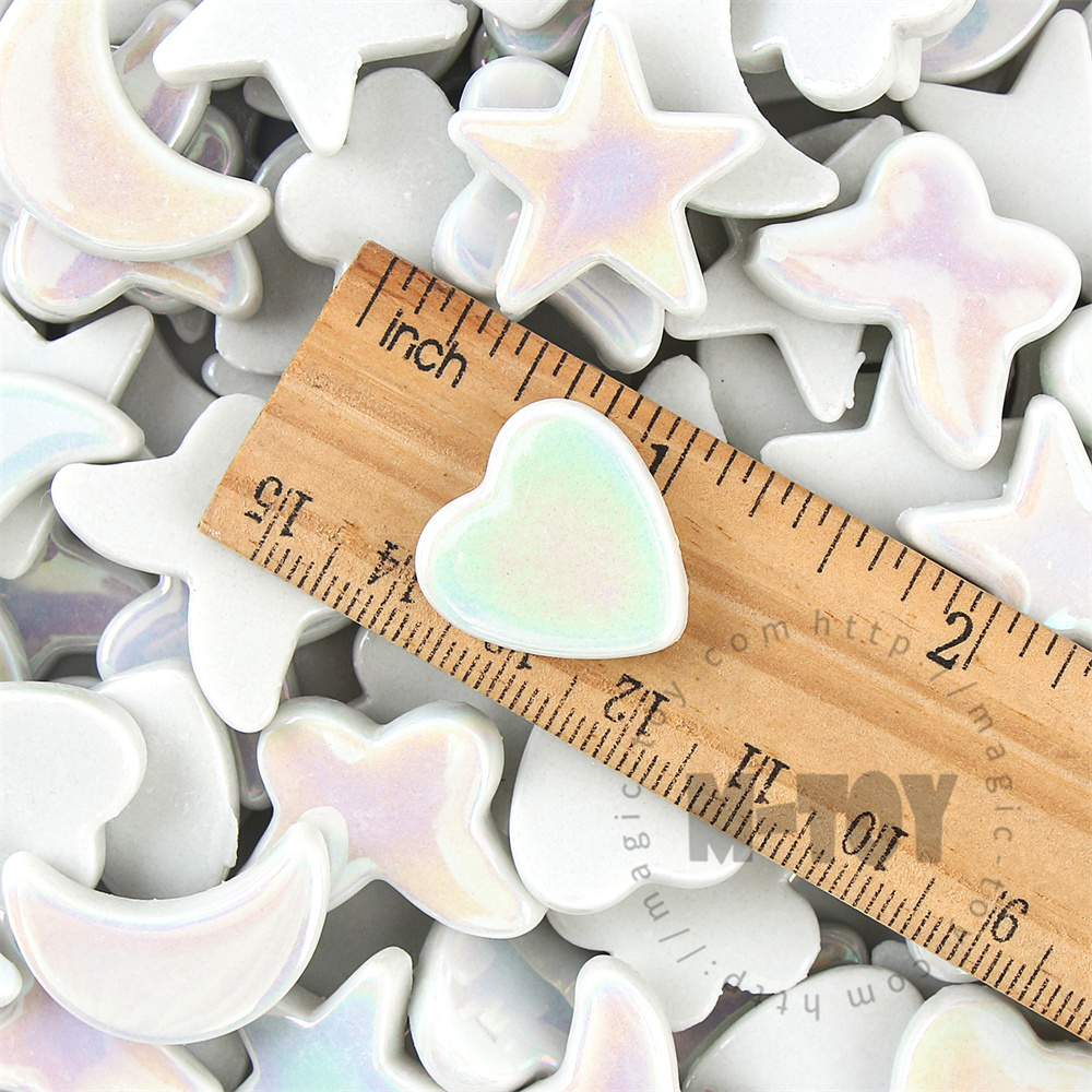 Iridescent White Charms Glass Mosaic MU-SSL100