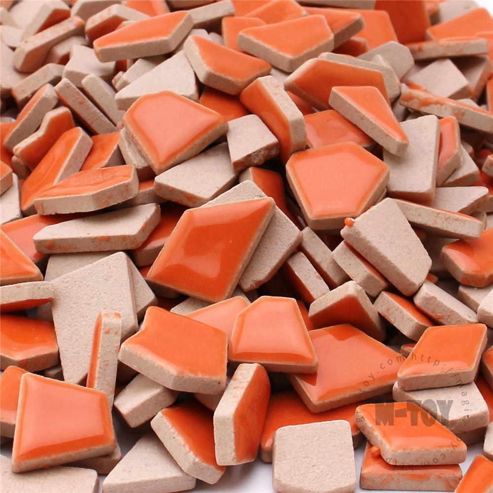 Orange Irregular Ceramic Mosaic IR-H6