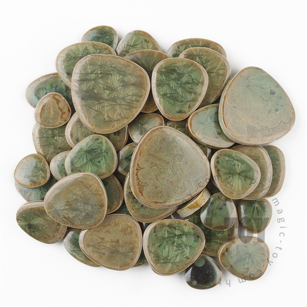 Green Pebble Shape Ceramic Mosaic CDB605