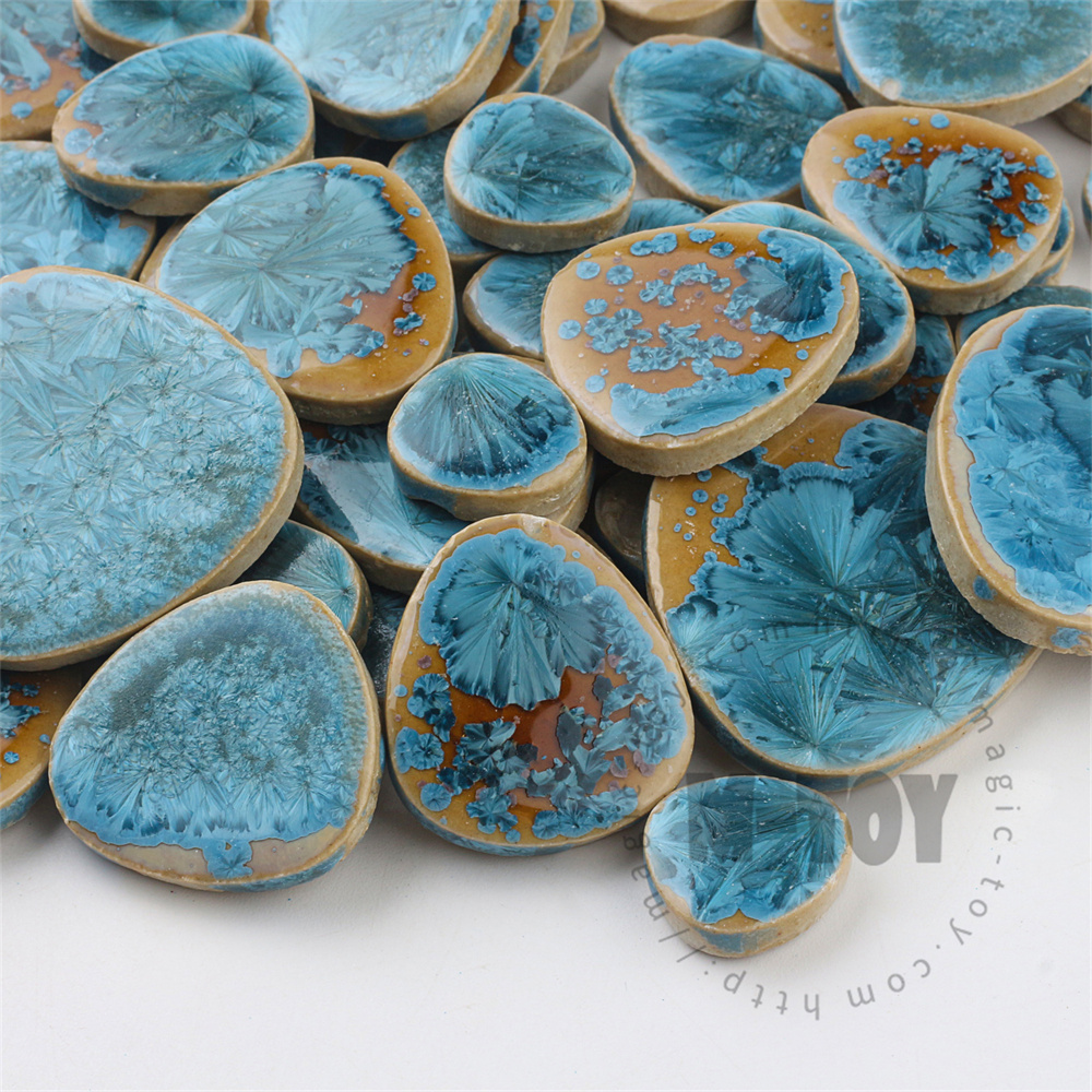 Blue Pebble Shape Ceramic Mosaic CDB704