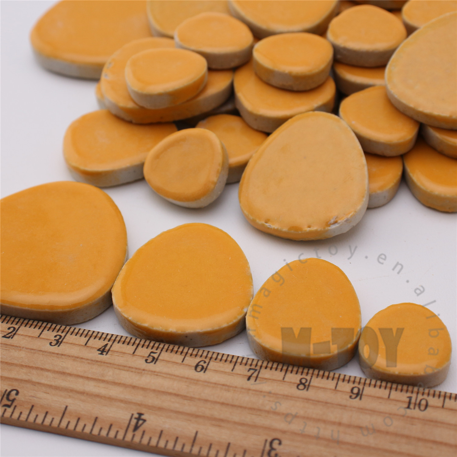 Orange Pebble Shape Ceramic Mosaic CDG904