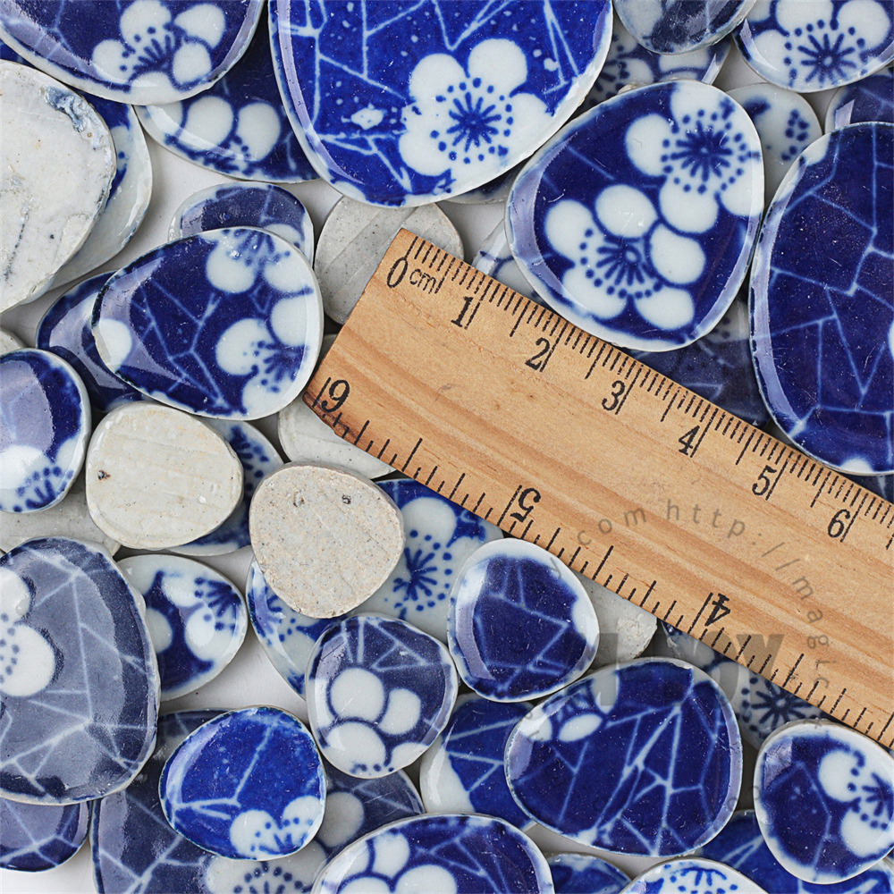 Blue Pebble Shape Ceramic Mosaic CDQ712