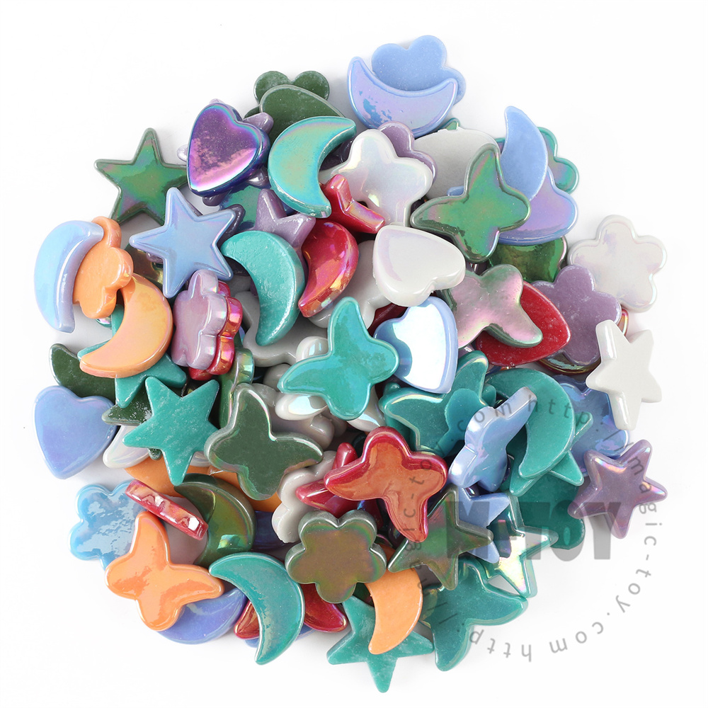 Iridescent Mixed Charms Glass Mosaic MU-SSWL9012