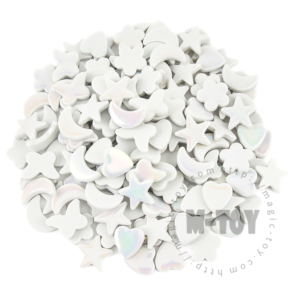 Iridescent White Charms Glass Mosaic MU-SSL100