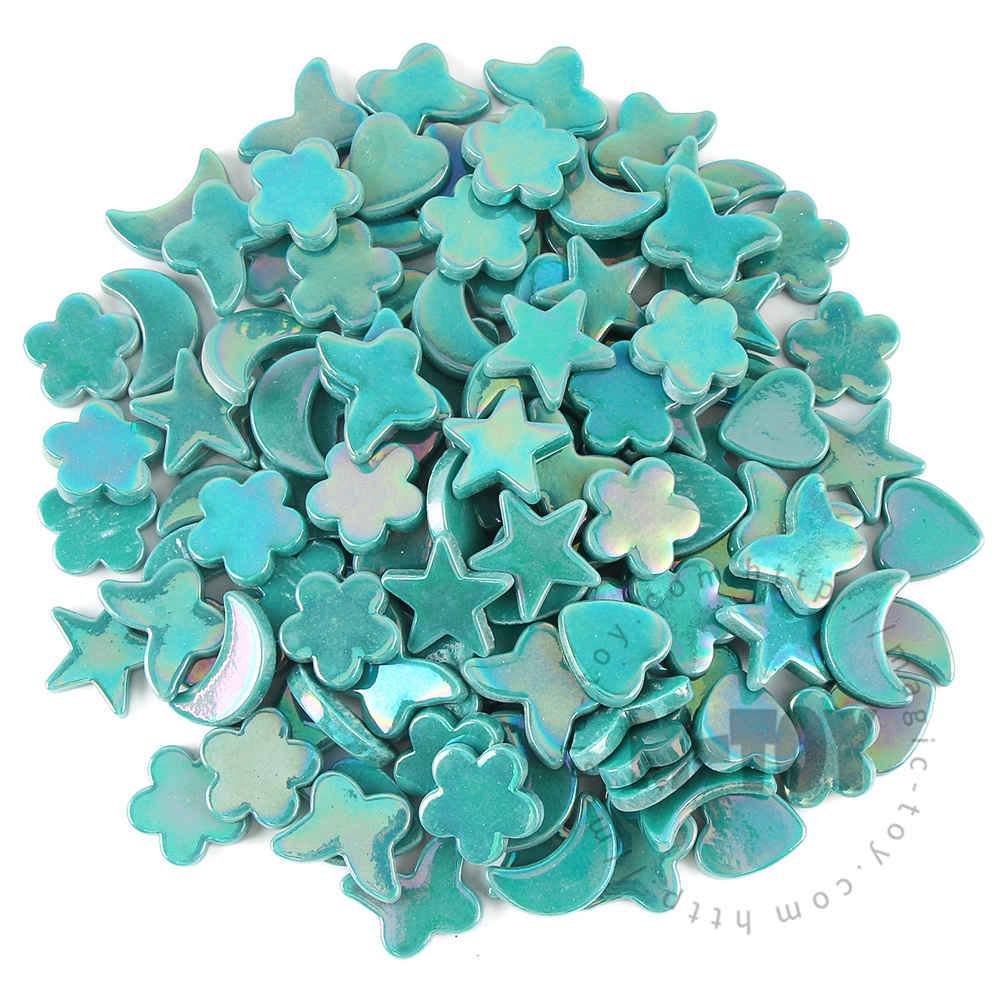 Iridescent Turquoise Charms Glass Mosaic MU-SSL54