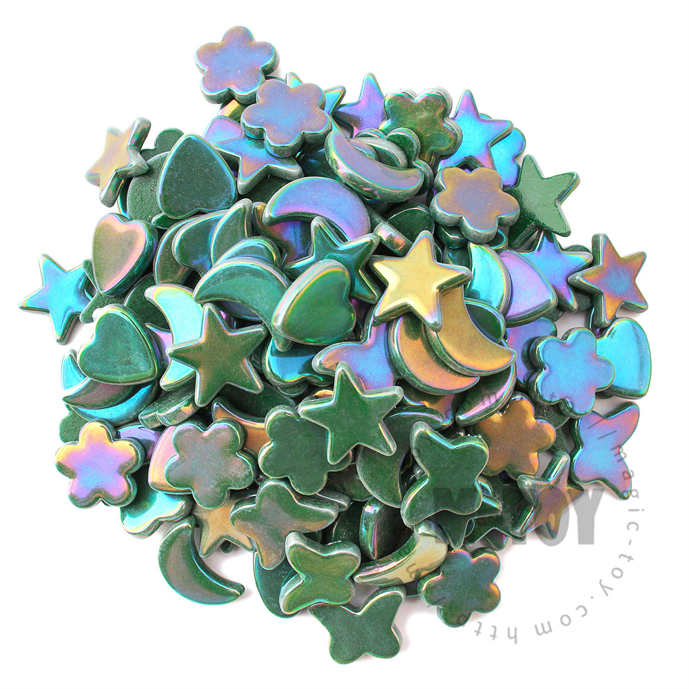 Iridescent Green Charms Glass Mosaic MU-SSL44