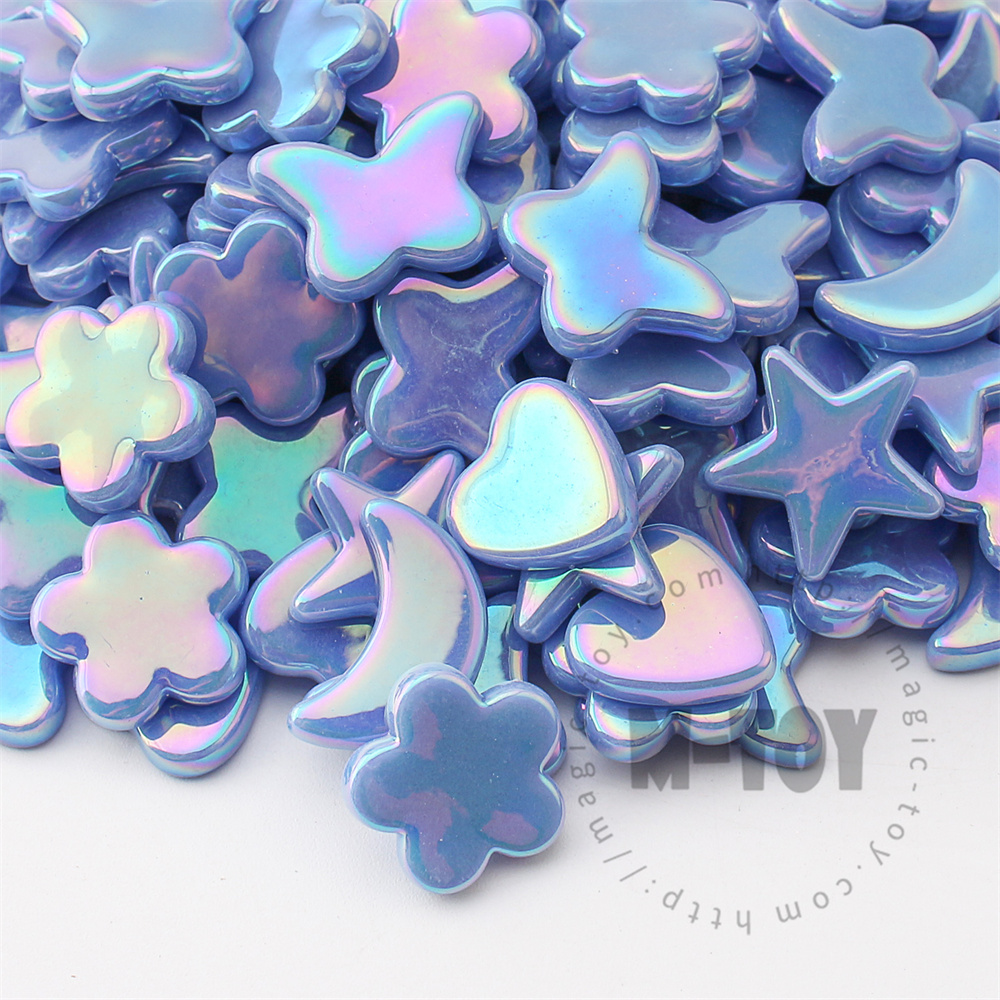 Iridescent Sky Blue Charms Glass Mosaic MU-SSL03