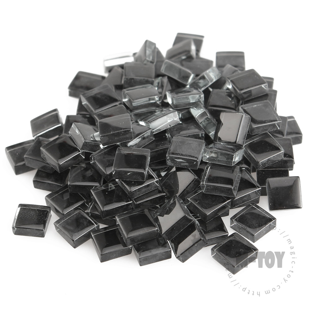 Black Square Crystal Glass Mosaic 10-CC801