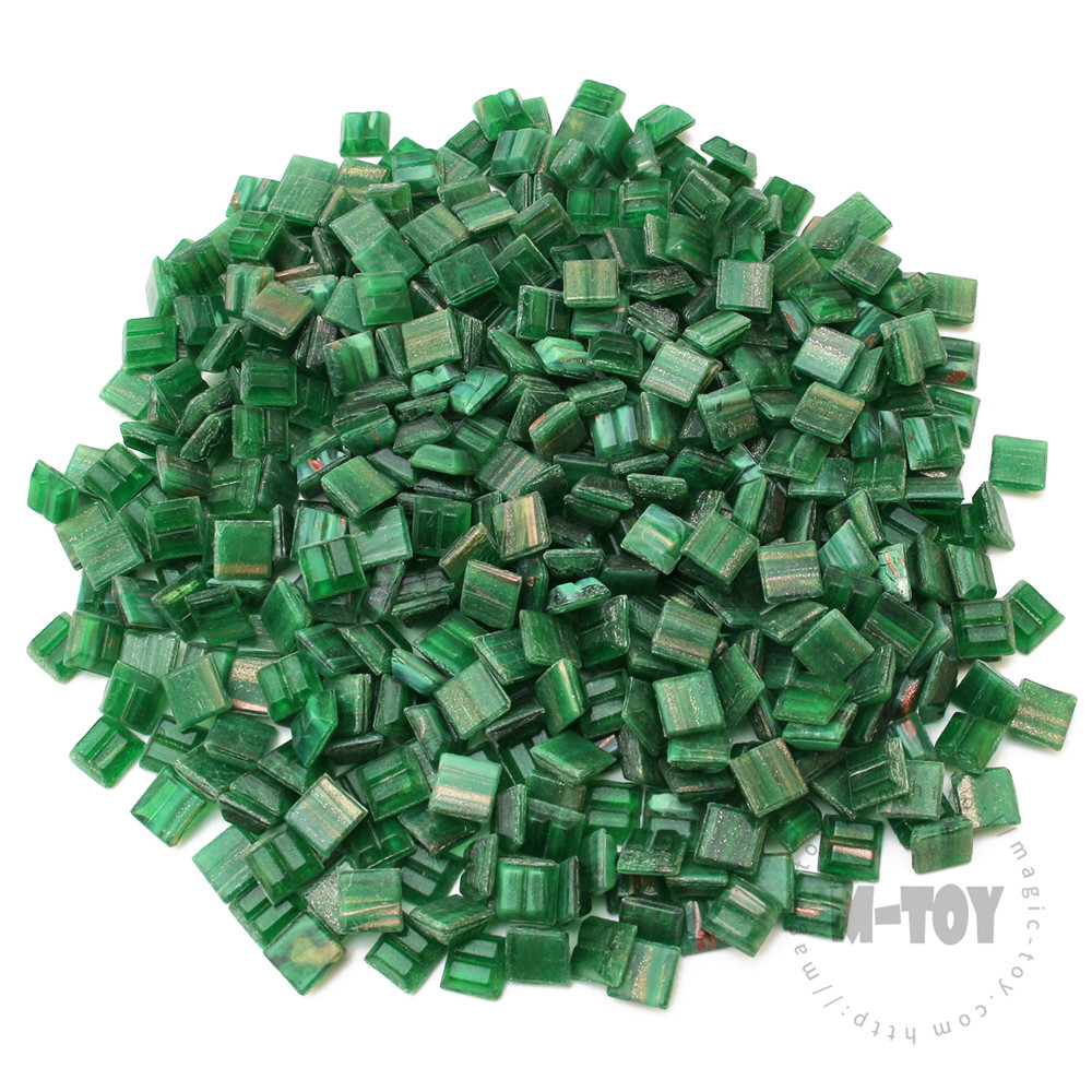 Green Square Golden Line Hot-melting Glass Mosaic 10GSM605