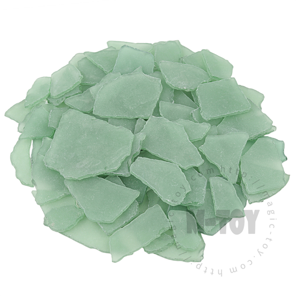 Middle Green Color Irregular Sea Glass CD-HR602-M