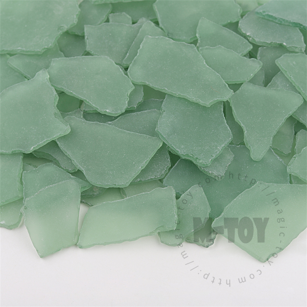 Middle Green Color Irregular Sea Glass CD-HR602-M