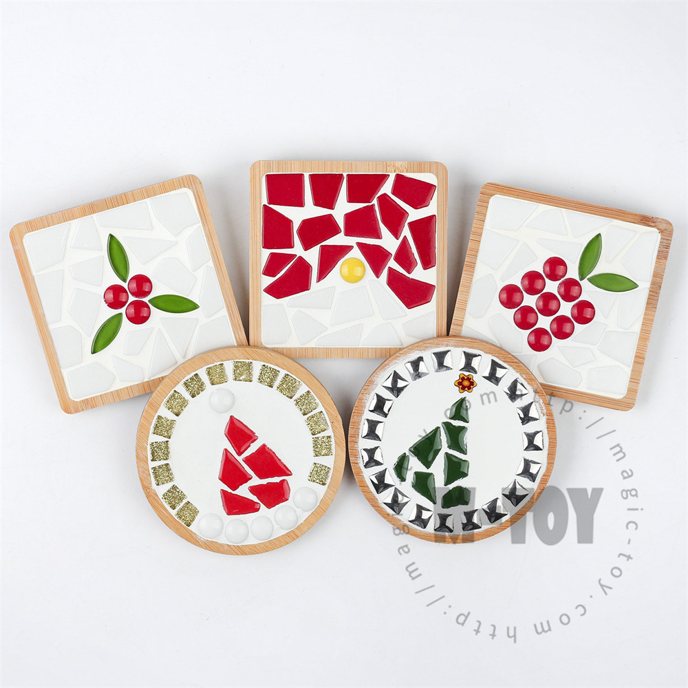 Christmas Square And Round Coaster Mosaic Kit MK03009-MK03010