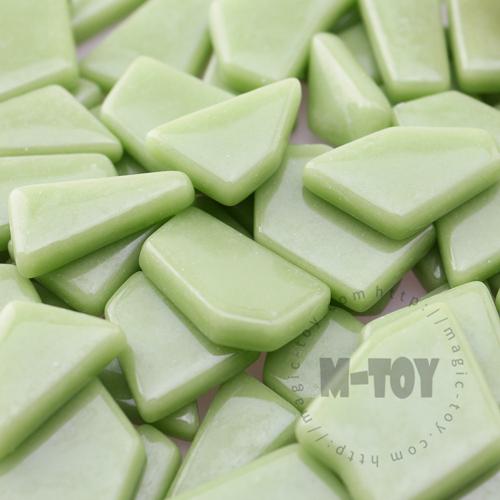 Light Green Irregular Shape Glass Mosaic IR-SS42