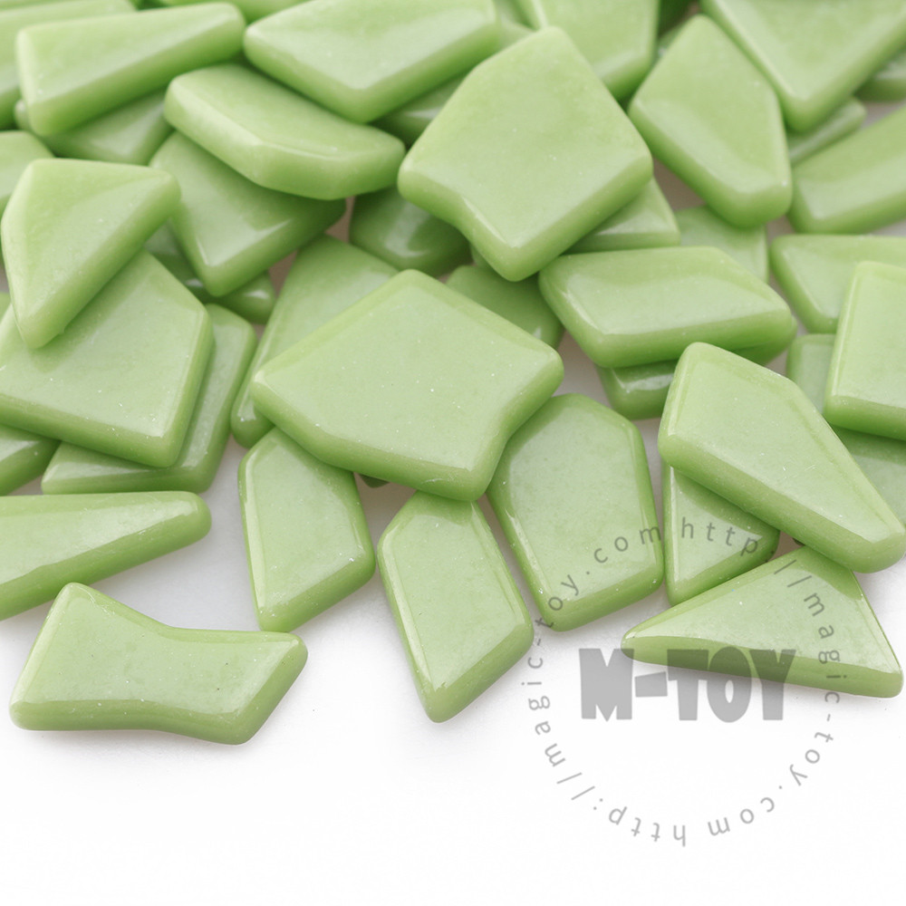 Light Green Irregular Shape Glass Mosaic IR-SS42