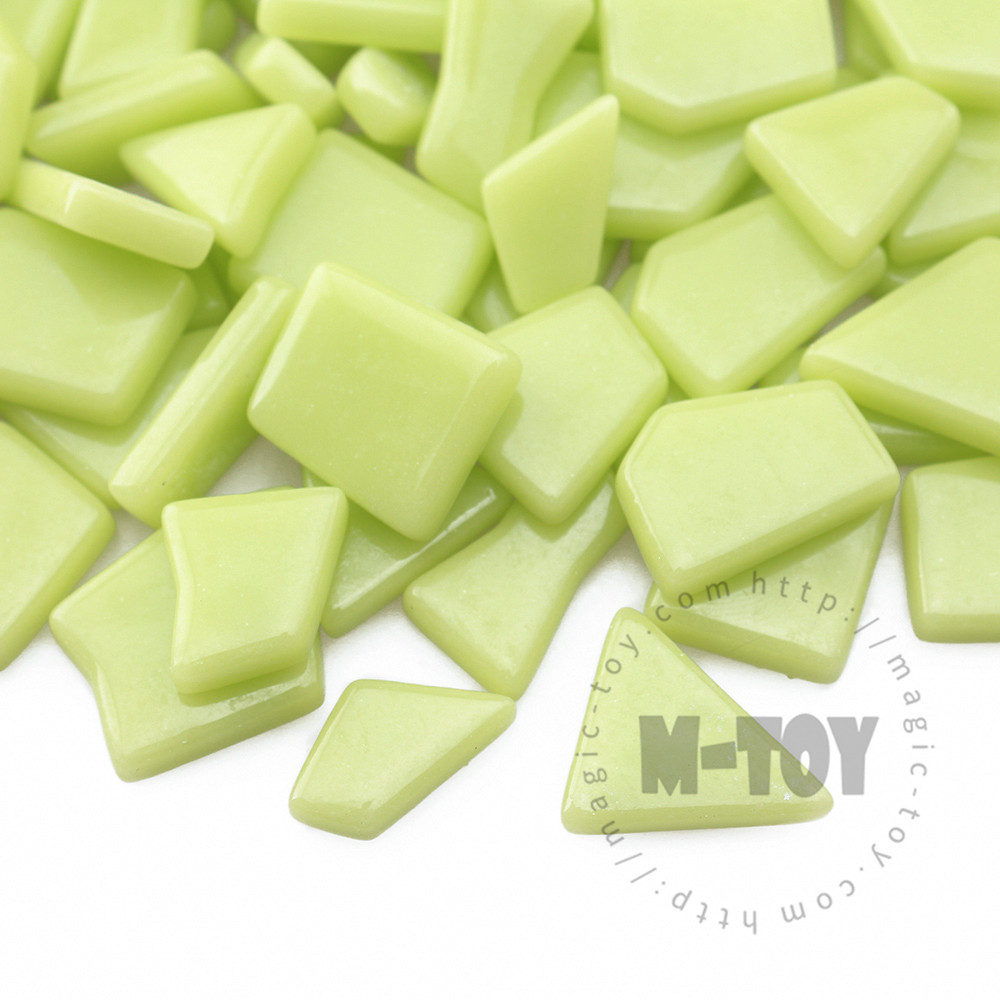 Yellow-Green Irregular Shape Glass Mosaic IR-SS48