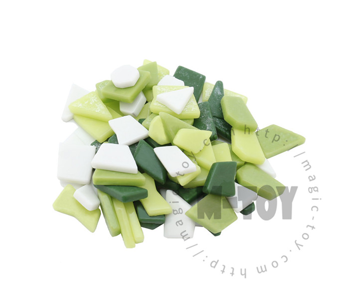 Green Assorted Irregular Shape Glass Mosaic IR-SW6000