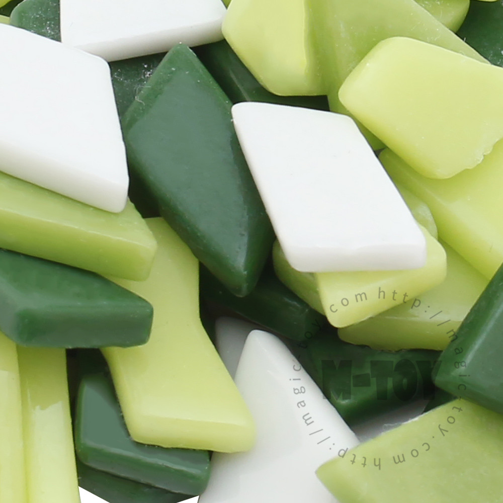 Green Assorted Irregular Shape Glass Mosaic IR-SW6000