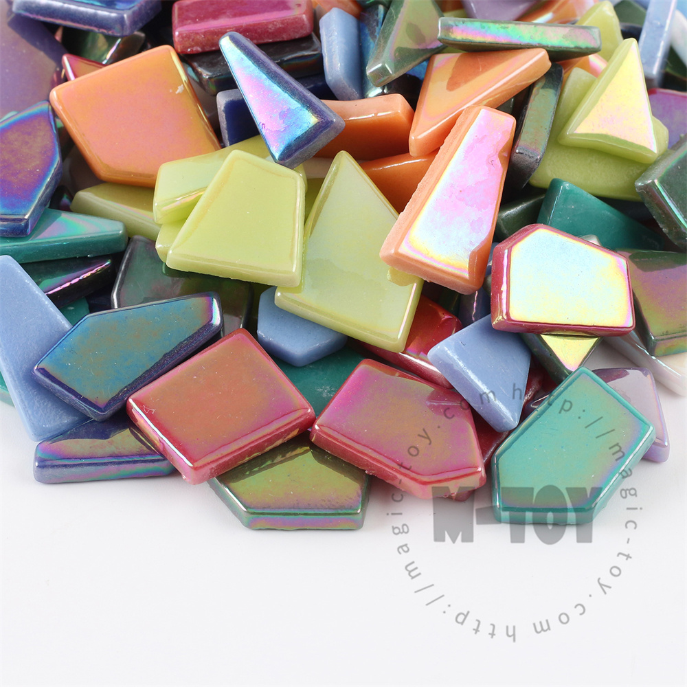 Assorted Iridescent Irregular Shape Glass Mosaic IR-SSWL9013