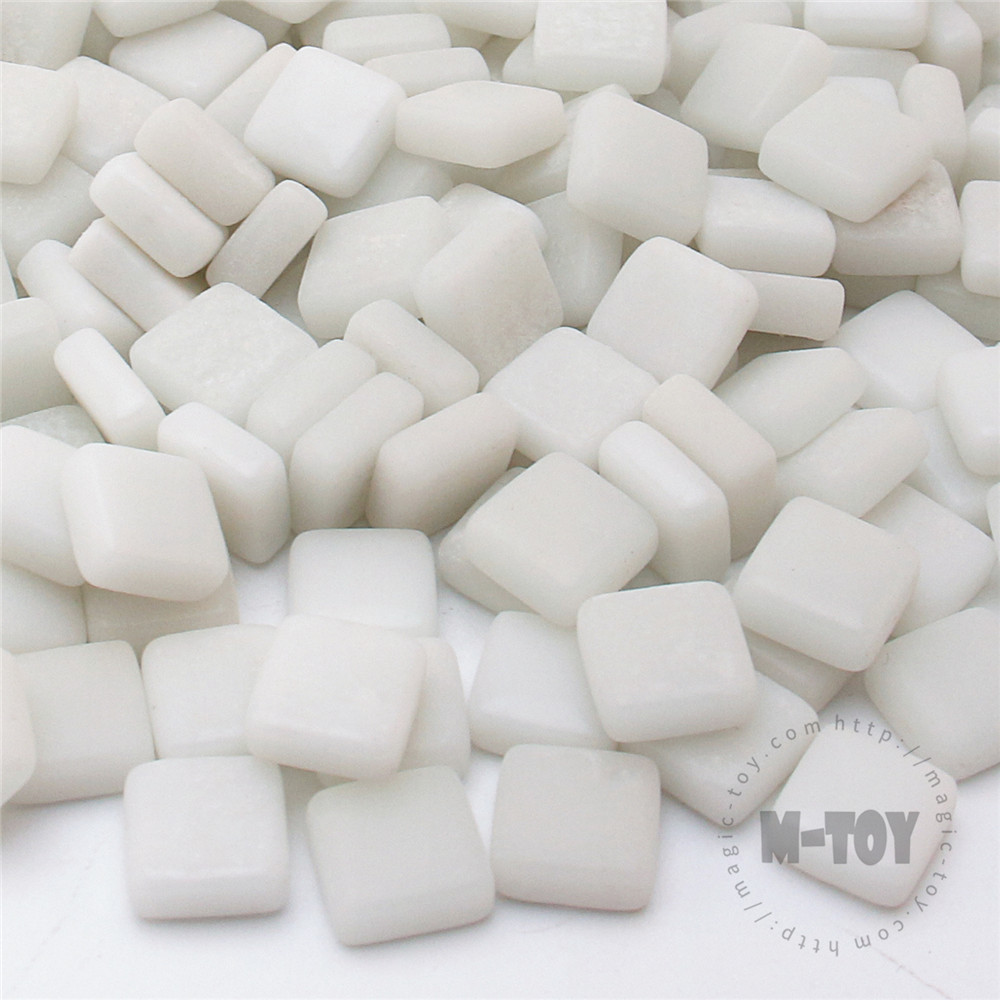 Jade White Mini Square Glass Mosaic 10SC73